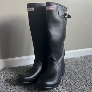 Hunter Original Tall Rain Boots, 9, Matte Black